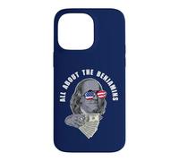 Custodia per iPhone 14 Pro Max Ben Franklin divertente Tutto sui Benjamins
