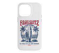 Custodia per iPhone 14 Pro Max Biarritz France Surf Summer - Stampa invecchiata