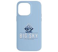 Custodia per iPhone 14 Pro Max Big Sky Montana Retro Mountain River Vintage Sci Escursionismo