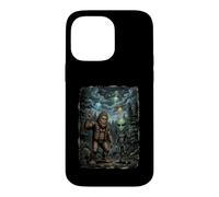Custodia per iPhone 14 Pro Max Bigfoot Alien UFO Foresta Incontro Cryptid