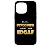 Custodia per iPhone 14 Pro Max Bitcoin IDGAF Meme Cute Blockchain Costume BTC Bitcoiner