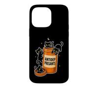 Custodia per iPhone 14 Pro Max Black Cat Anti Depressivo Divertente Miao Mamma Papà Bambini