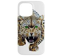 Custodia per iPhone 14 Pro Max Bold Leopard Wildlife Jungle Vibes, arte vintage con stampa leopardata