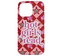 Custodia per iPhone 14 Pro Max Book Lover Hot Girls Read Preppy Pink Red Star Y2K