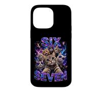 Custodia per iPhone 14 Pro Max Bootleg Six Seven Meme Space Galaxy - Simpatici gatti
