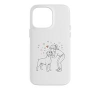 Custodia per iPhone 14 Pro Max Boxer Dog Love