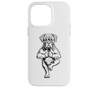 Custodia per iPhone 14 Pro Max Boxer Yoga Cucciolo Cane Divertente Cane Albero Posa Vrikshasana