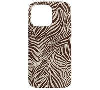 Custodia per iPhone 14 Pro Max Brown Zebra Stripes Exotic Animal Pattern