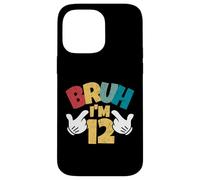 Custodia per iPhone 14 Pro Max Bruh Im 12 12 ° compleanno ragazzo retrò dodici anni bambini