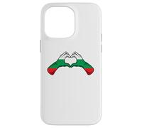Custodia per iPhone 14 Pro Max Bulgaria Flag Bulgarian Heart