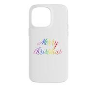 Custodia per iPhone 14 Pro Max Buon Natale Gay Arte Arcobaleno Queer Holiday Amore LGBTQ