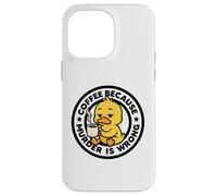Custodia per iPhone 14 Pro Max Caffè perché omicidio è sbagliato anatra ironia e sarcasmo anatra