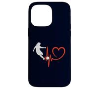 Custodia per iPhone 14 Pro Max Calcio Ragazza Battito Cuore Giocatore Femminile Calci Passione