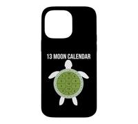 Custodia per iPhone 14 Pro Max Calendario lunare con 13 tartarughe lunari e conchiglie