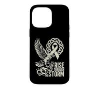 Custodia per iPhone 14 Pro Max Cancro ai polmoni del corvo vichingo - Rise Through The Storm - Norreno