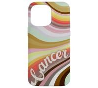 Custodia per iPhone 14 Pro Max Cancro Zodiaco Retro Onde Astrologia Segno Vintage Colori