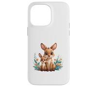 Custodia per iPhone 14 Pro Max Carino Madre Canguro E Joey Animale Illustrazione