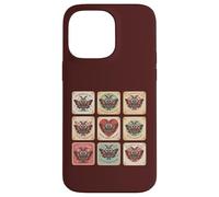 Custodia per iPhone 14 Pro Max Carino Mothman Valentine Puns Cryptid Lover Cards