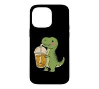 Custodia per iPhone 14 Pro Max Carino T Rex Boba Cartoon Dinosaur Bubble Tea Snack Amante
