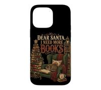 Custodia per iPhone 14 Pro Max Caro Babbo Natale ho bisogno di più libri Lettore di Natale Amante dei libri