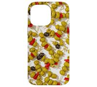 Custodia per iPhone 14 Pro Max Carrello bar retrò Martini modello spiedino oliva da donna