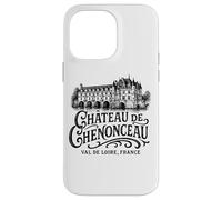 Custodia per iPhone 14 Pro Max Castello di Chenonceau Val de Loire Francia Stampa nera