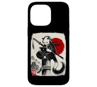 Custodia per iPhone 14 Pro Max Cat Ninja Gamer Giapponese Sumi-e Gioco Samurai Art