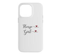 Custodia per iPhone 14 Pro Max Cavallo Ragazza Cuore carino scritto a mano Tipografia Regalo