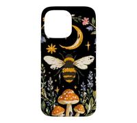 Custodia per iPhone 14 Pro Max Celestial Bee Moon Mushroom Cottagecore Botanical