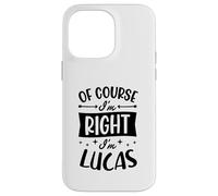 Custodia per iPhone 14 Pro Max Certo che ho ragione I'm Lucas Nome personalizzato