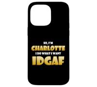 Custodia per iPhone 14 Pro Max Charlotte Costume IDGAF Meme Funny Char Costume Charlottes