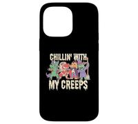 Custodia per iPhone 14 Pro Max CHILLIN WITH MY CREEPS Divertente Halloween Friends Meme