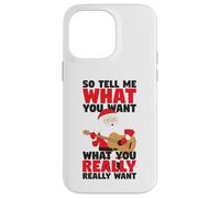 Custodia per iPhone 14 Pro Max Chitarra Babbo Natale Dimmi cosa vuoi divertente Natale