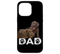Custodia per iPhone 14 Pro Max Chocolate Lab Dad The Dog Father The Lab Padre Labrador Dad