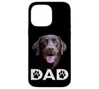 Custodia per iPhone 14 Pro Max Chocolate Lab Dad The Dog Father The Lab Padre Labrador Dad
