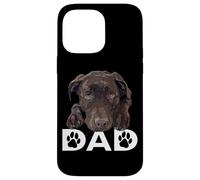 Custodia per iPhone 14 Pro Max Chocolate Lab Dad The Dog Father The Lab Padre Labrador Dad