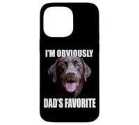 Custodia per iPhone 14 Pro Max Chocolate Lab Dad The Dog Father The Lab Padre Labrador Dad