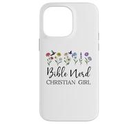 Custodia per iPhone 14 Pro Max Christian Girls Nerd Bible Study Scripture Pastor God Jesus