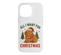 Custodia per iPhone 14 Pro Max Christmas Capybara Santa Tutto quello che voglio per Natale