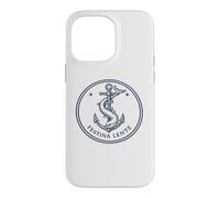 Custodia per iPhone 14 Pro Max Citazione Latina Festina Lente Ancora e Delfino Emblema
