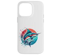 Custodia per iPhone 14 Pro Max Color Splash Marlin, Pesca in mare profondo oceano per i pescatori