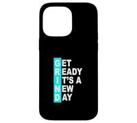 Custodia per iPhone 14 Pro Max Colore turchese Get Ready It's A New Day - Grind Turquoise