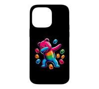 Custodia per iPhone 14 Pro Max Colorful Dabbing Gummy Bear Candy Lovers Kids Boys Bear Dab