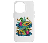 Custodia per iPhone 14 Pro Max Colorful Preppy Duck Lake Aesthetic Design