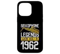Custodia per iPhone 14 Pro Max Compleanno Sassofono Leggende Nato nel 1962 60° compleanno