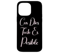 Custodia per iPhone 14 Pro Max Con Dios Todo Es Posible Bibbia cristiana Mujer Amor Spagnolo