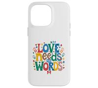 Custodia per iPhone 14 Pro Max Consapevolezza dell'autismo L'amore non ha bisogno di parole Puzzle