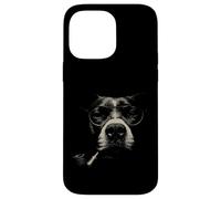 Custodia per iPhone 14 Pro Max Cool Dog Smoking Occhiali da sole Retro Pop Art Canine Design