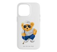 Custodia per iPhone 14 Pro Max Cool Wild Teddy Bear Playing Golf Style Illustration Graphic