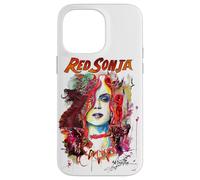 Custodia per iPhone 14 Pro Max Copertina a fumetti rossa di Sonja Matt Brooks Warrior Woman Pop Art Fine